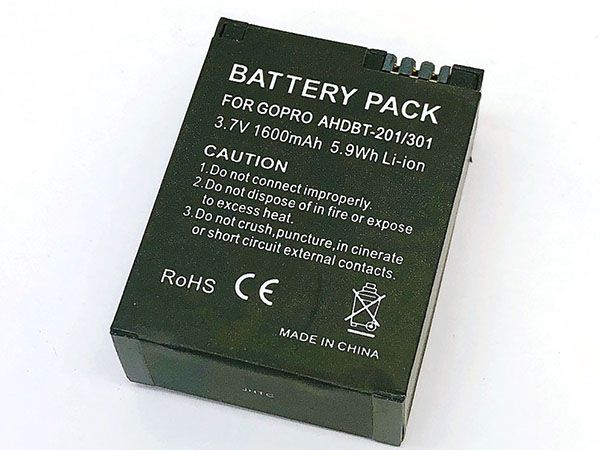 Batería gopro AHDBT-301 3.7V, Batería de Portatiles (reemplazo de baterías  para GoPro HD Hero 3 ) | Tienda-Baterias.es