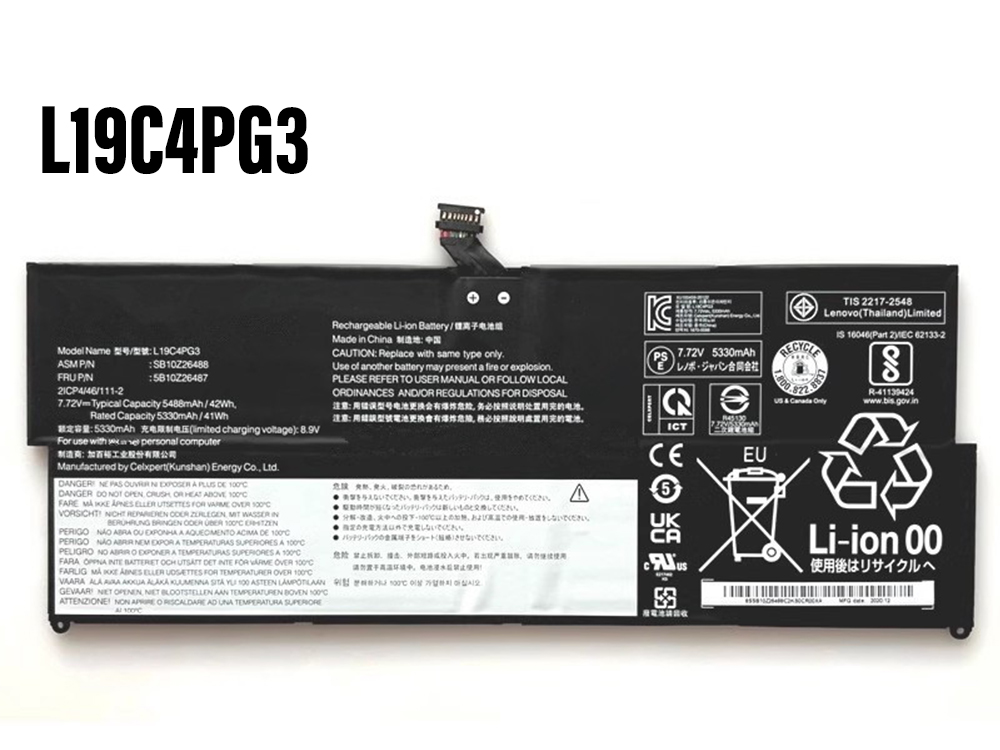 Lenovo L19C4PG3 Batería